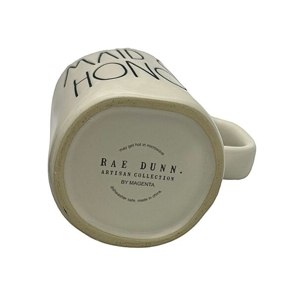 Rae Dunn Artisan Collection Maid of Honor Mug White w/Black Letter FAST Shipping - Picture 4 of 4
